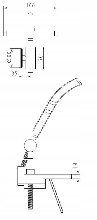 PRYSZNIC KOLUMNA I DESZCZOWNICA CZARNA FALA NOIR 1 Liczba uchwytów jednouchwytowa