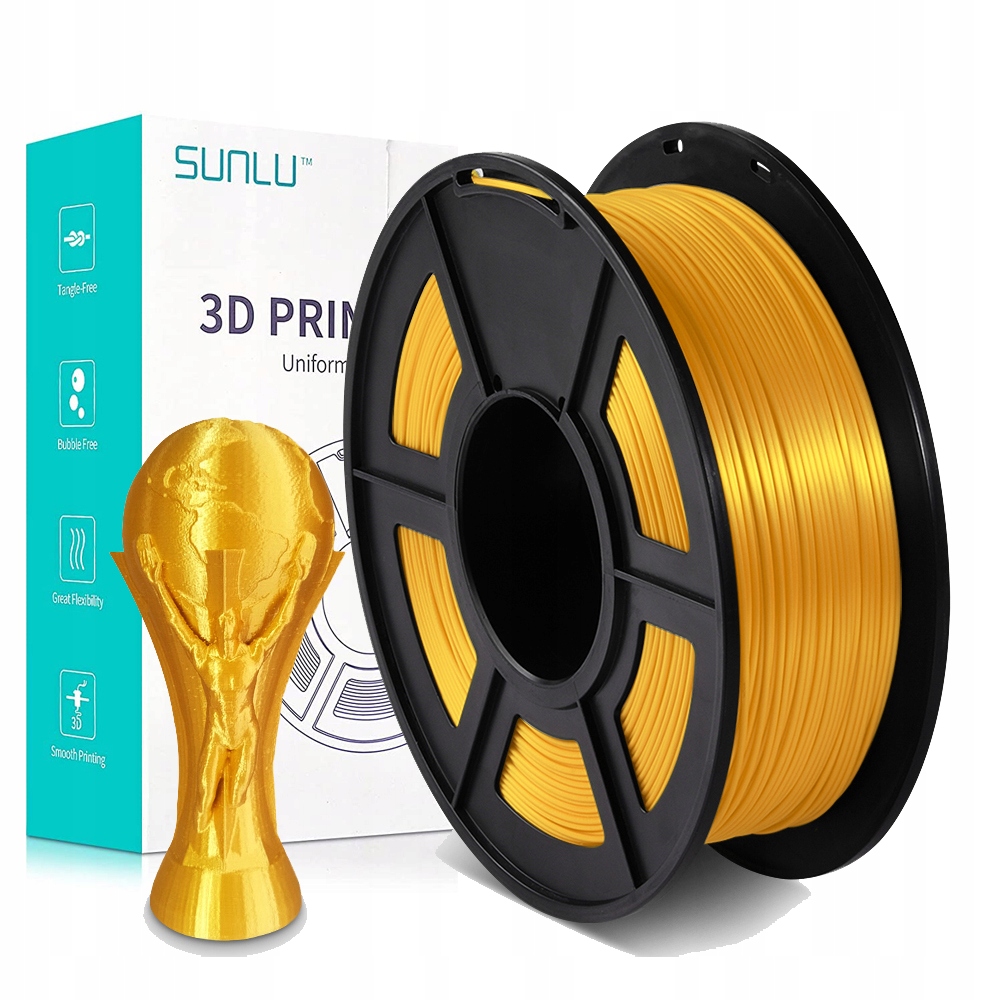 

Sunlu Filament 1.75mm 1kg Pla Złoty Gold Silk