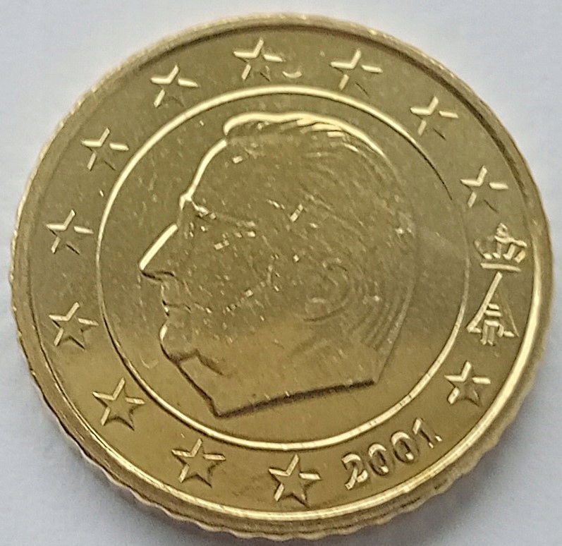 Belgia 50 Euro Cent 2001 Mennicza (UNC)
