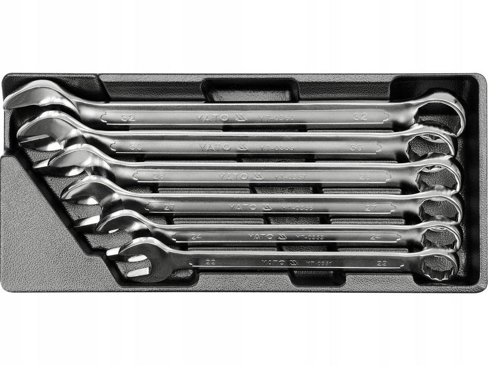 WKŁAD DO SZUFLADY KLUCZE PŁASKO-OCZKOWE 22-32mm 6e