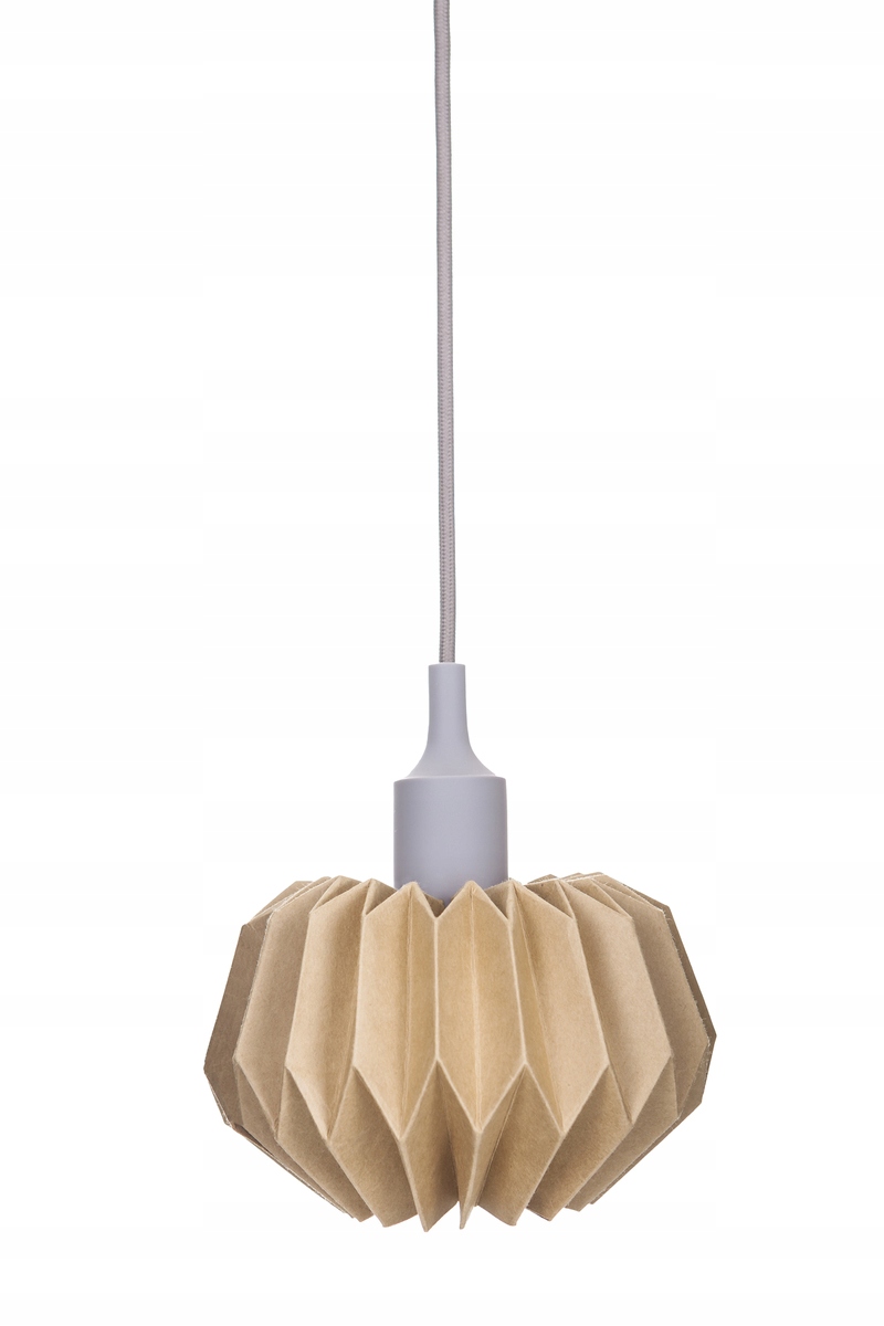

Lampa z tektury zrób to sam szara oprawka Eko