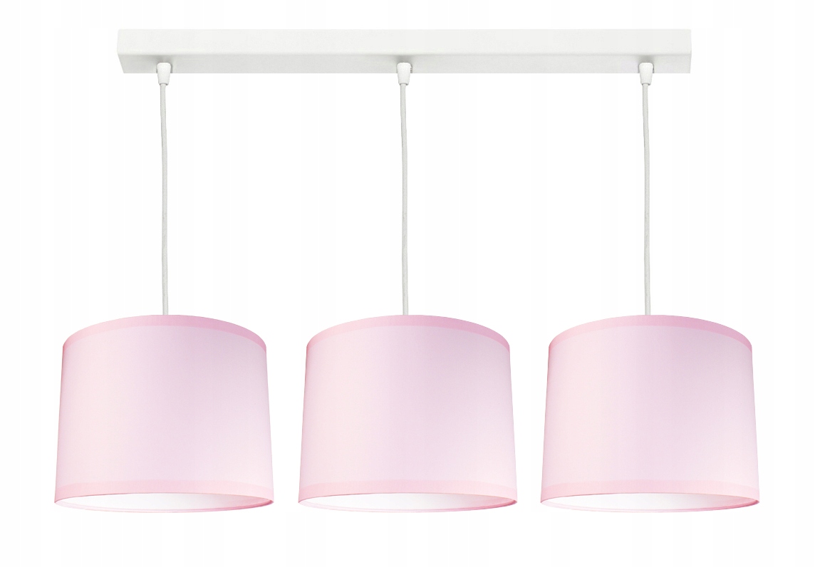 

Lampa Wisząca Żyrandol Sufitowa Abażur Pink 3 led