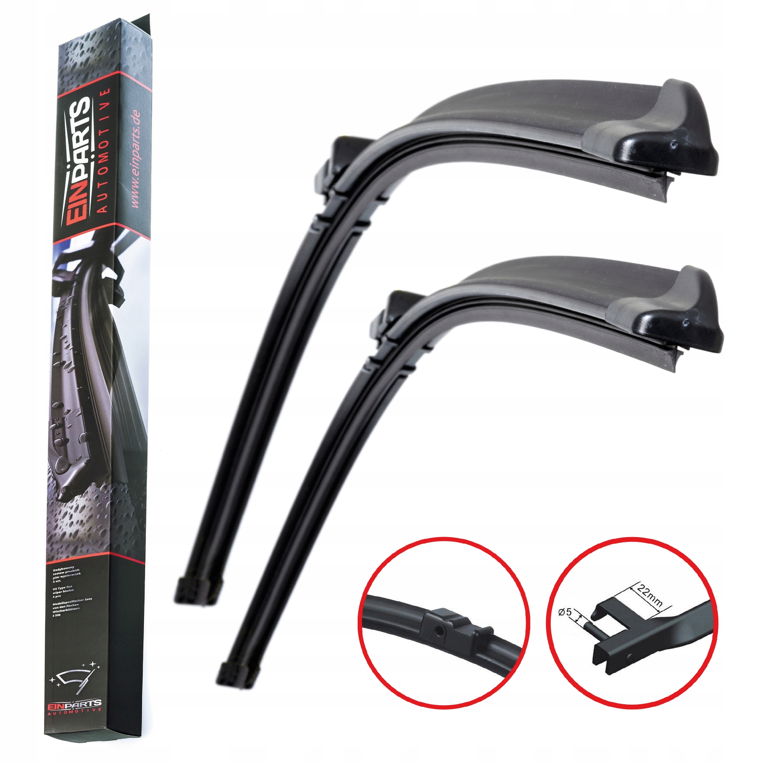Wycieraczki Samochodowe 2 Szt Przód Einparts