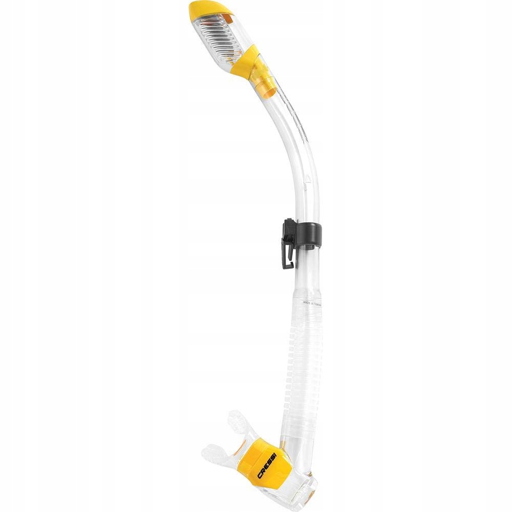 FAJKA DO NURKOWANIA SUCHA RURKA CRESSI DRY SNORKEL CLEAR YELLOW SNORKELING