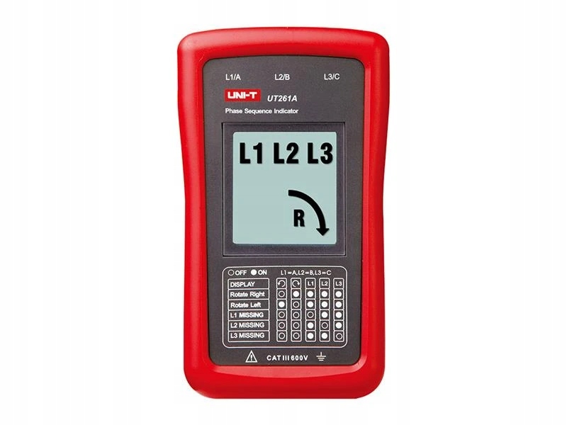 Tester rotácie fáz a indikátor otáčok motora Uni-t UT261A