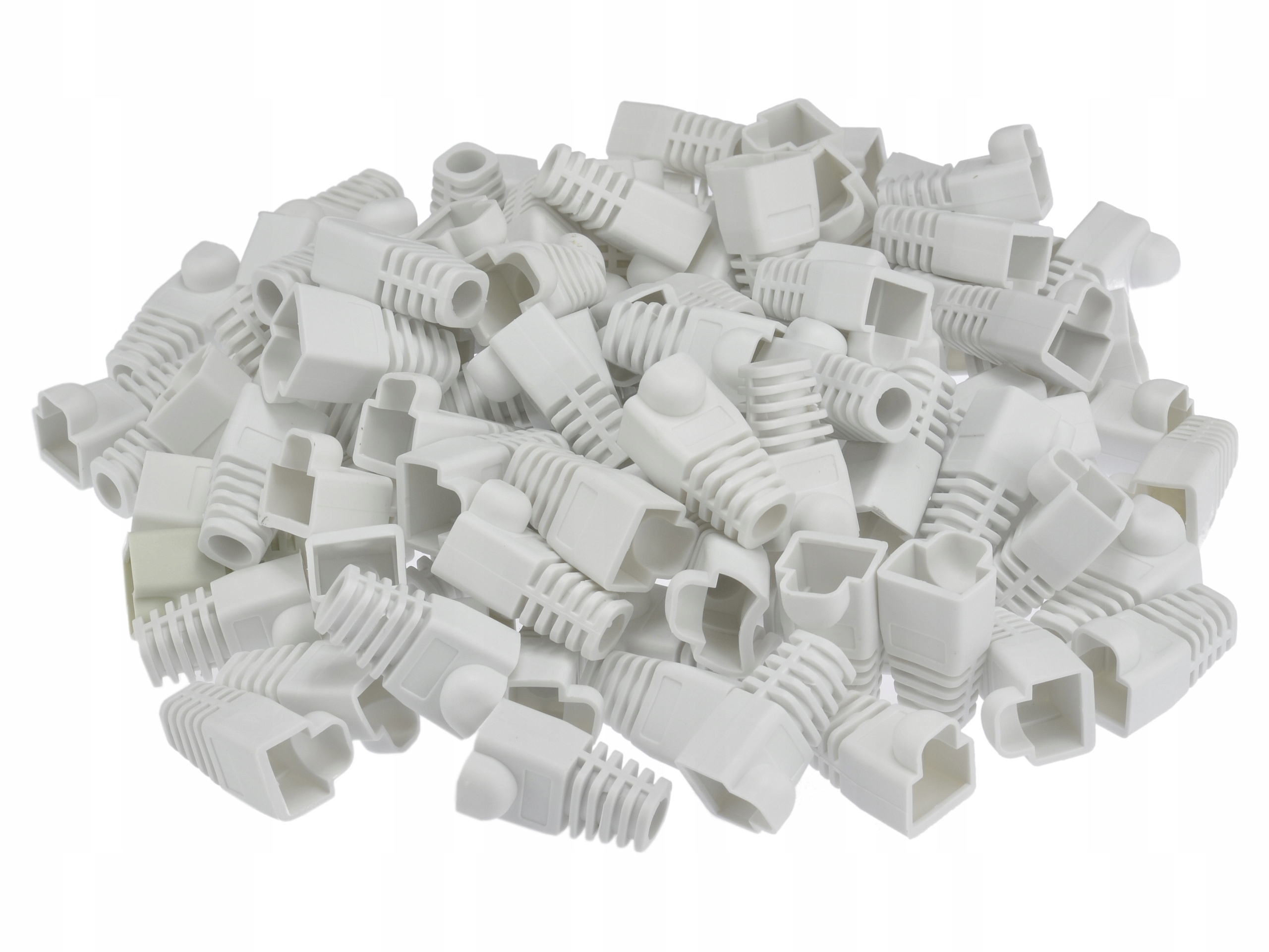 NEKU Osłonka gumowa do wtyku RJ45 biała 10szt