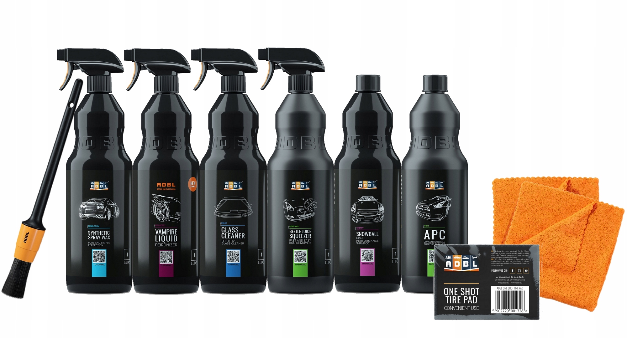 ADBL ZESTAW KOSMETYKÓW DO AUTA CAR DETAILING 1L