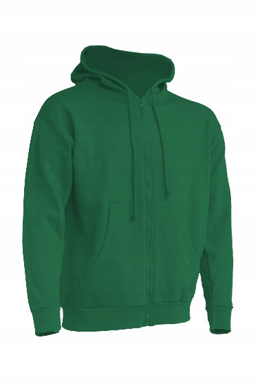 

Bluza z kapturem Męska Zielona Rozpinana Kangur