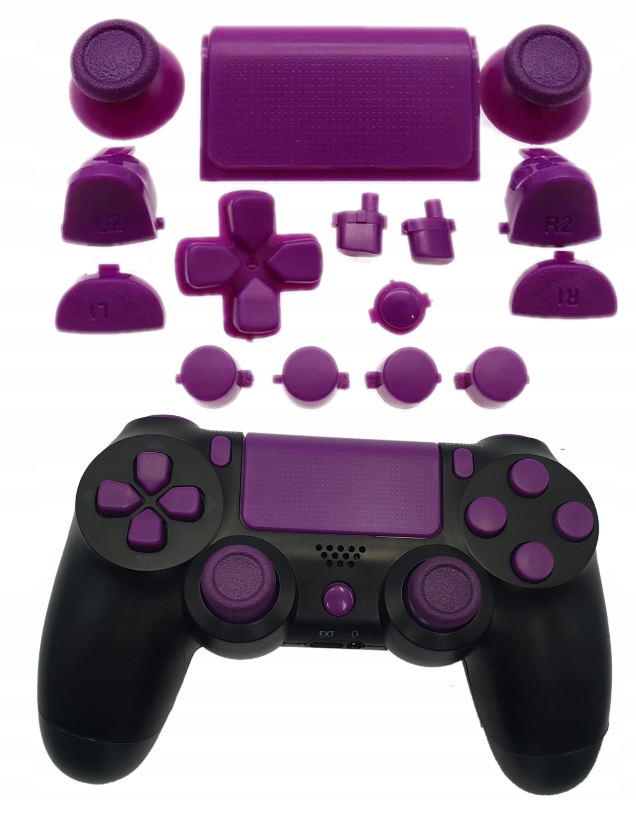 ZESTAW PRZYCISKÓW PRZYCISKI + GRZYBKI I ZAŚLEPKA DO PADA PS4 JDS 040 050