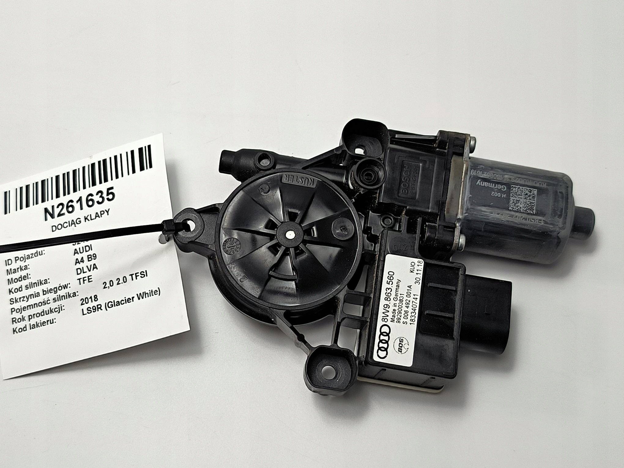 DOCIAG du capot 8W9863560 AUDI A4 B9 S-LINE
