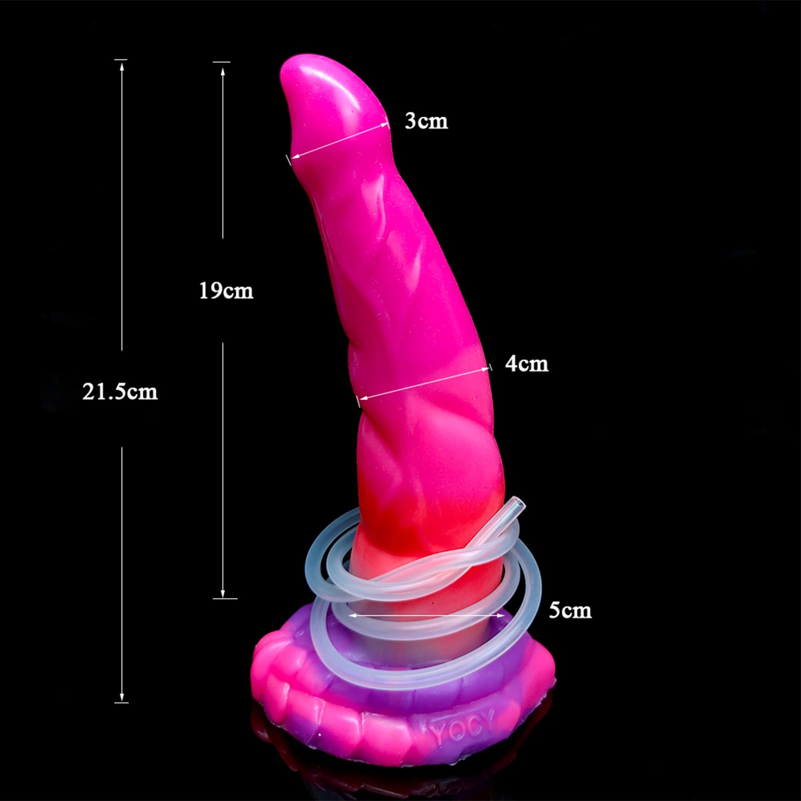 LZMYZ Realistyczny Świecący Dildo z Przyssawką Silikonowy Analny Plug — miniatura 3