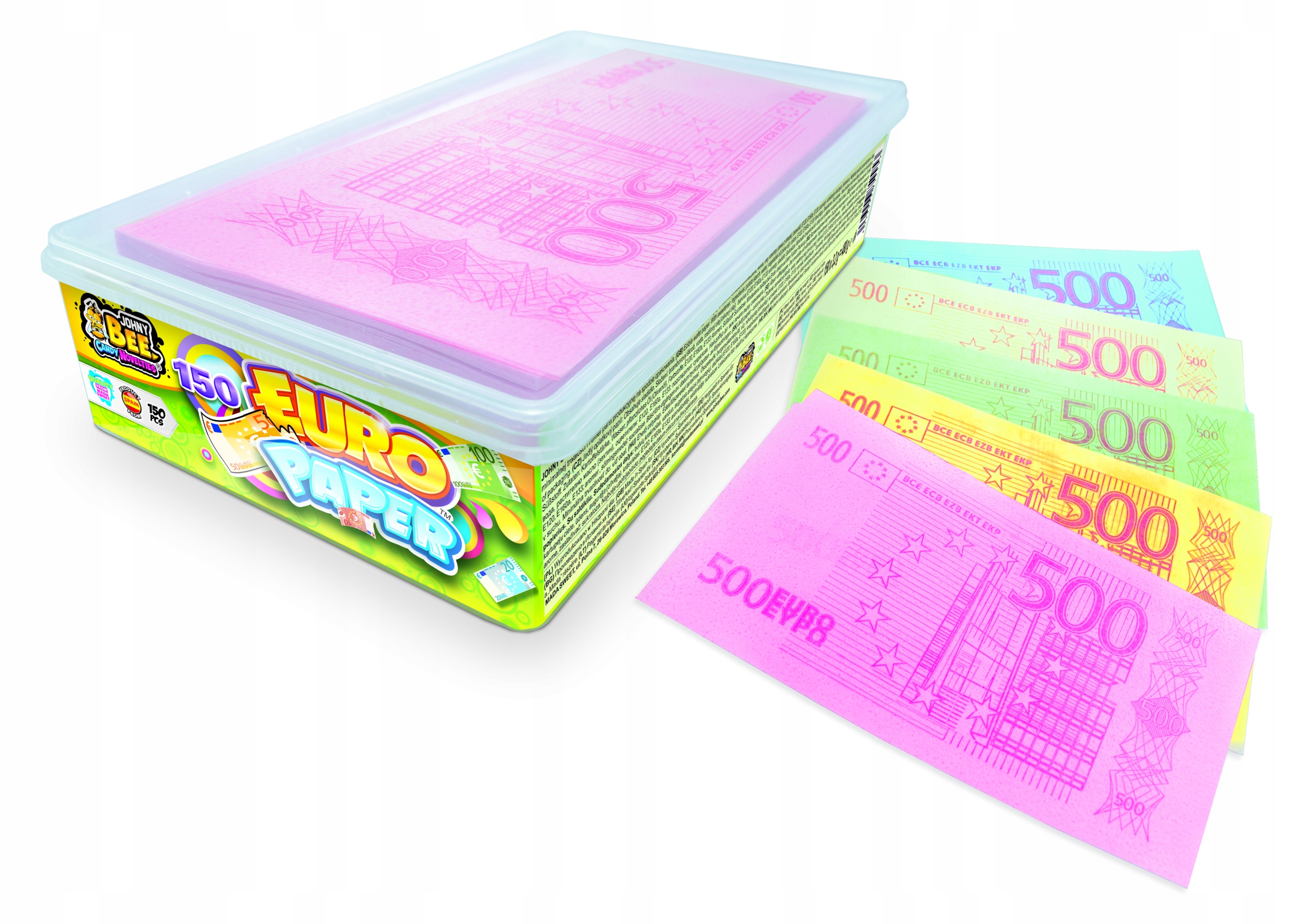 Zestaw Johnybee Papiery Jadalne Banknoty Euro 150 sztuk