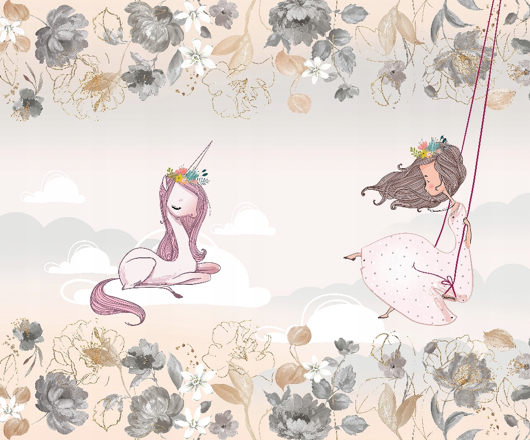 Fototapeta Dívka na houpačce pro děti 300 x 250 cm, struktura 350 g