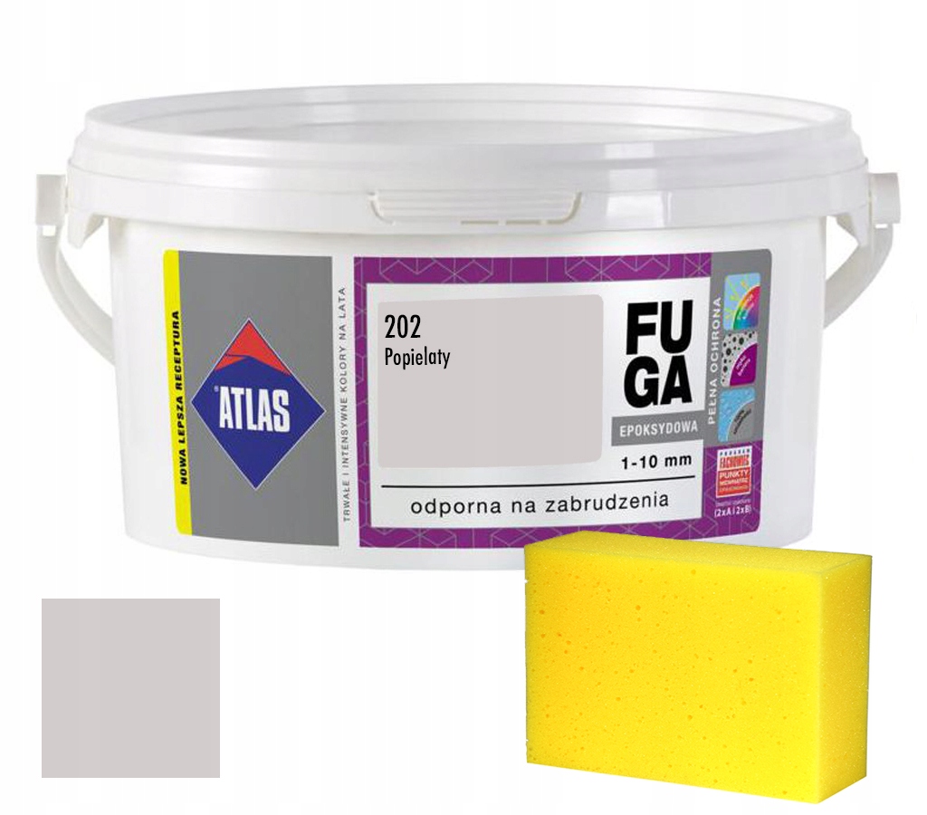 

Atlas Fuga Epoksydowa 1-10MM Popiel 202 2KG +gąbka