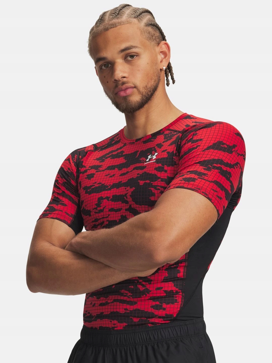 Pánské kompresní triko Under Armour Ua Hg Printed S červeno/černé 60096