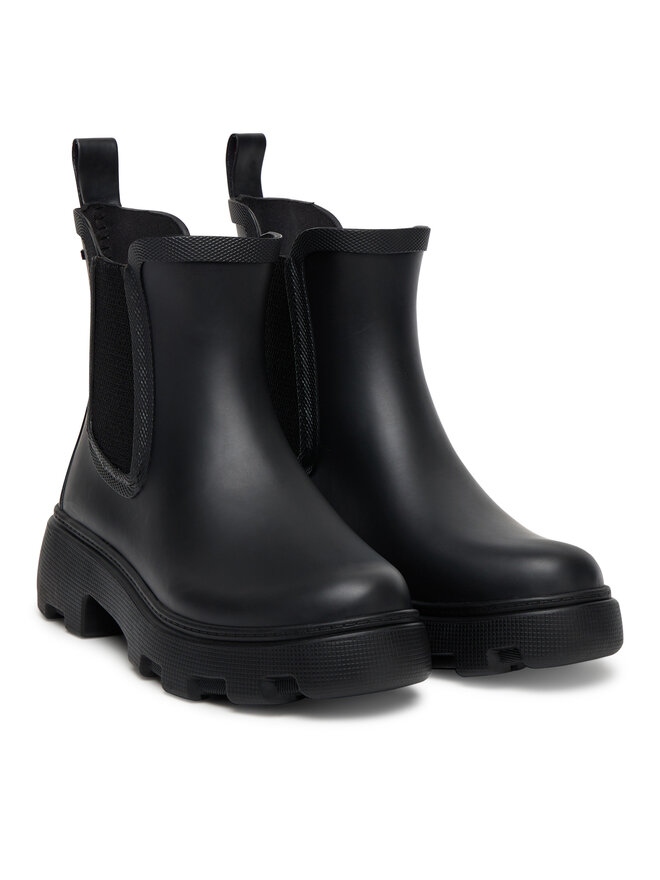 Tommy Hilfiger Černé Holínky S Elastickými Vložkami 38 T6B