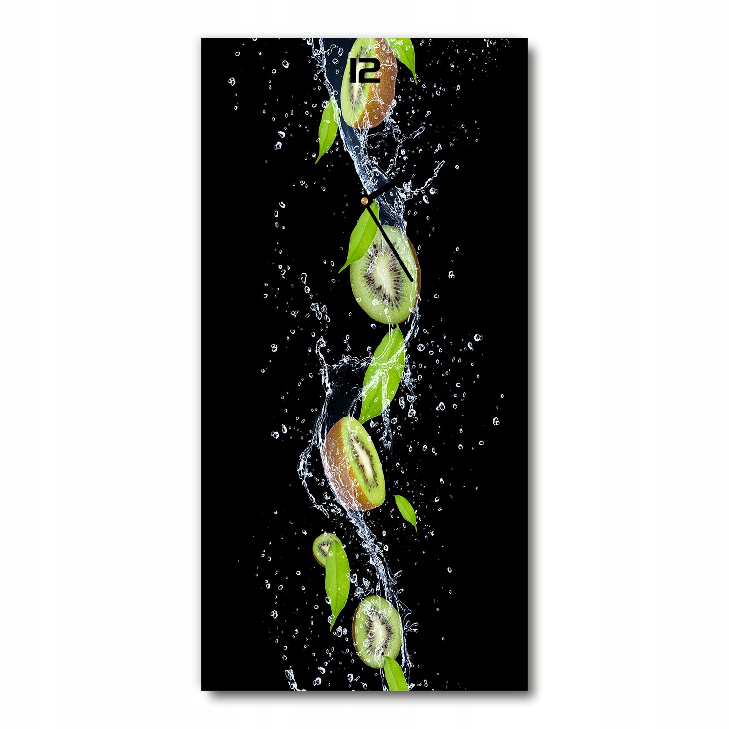 

Nowoczesny cichy zegar szklany Kiwi 30x60 pionowy