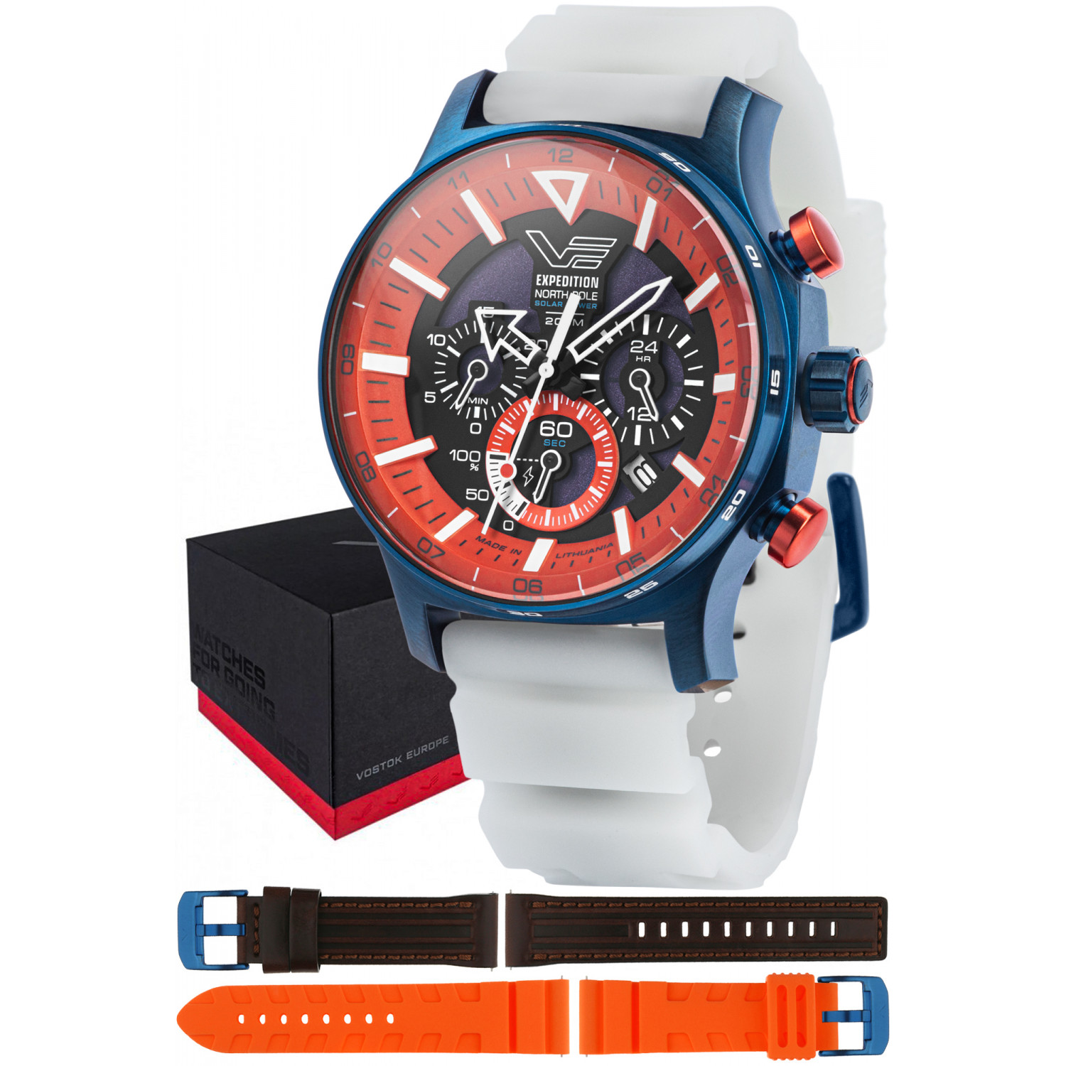 Pánské Hodinky Vostok Europe VR42-595D734SWL, bílý pásek