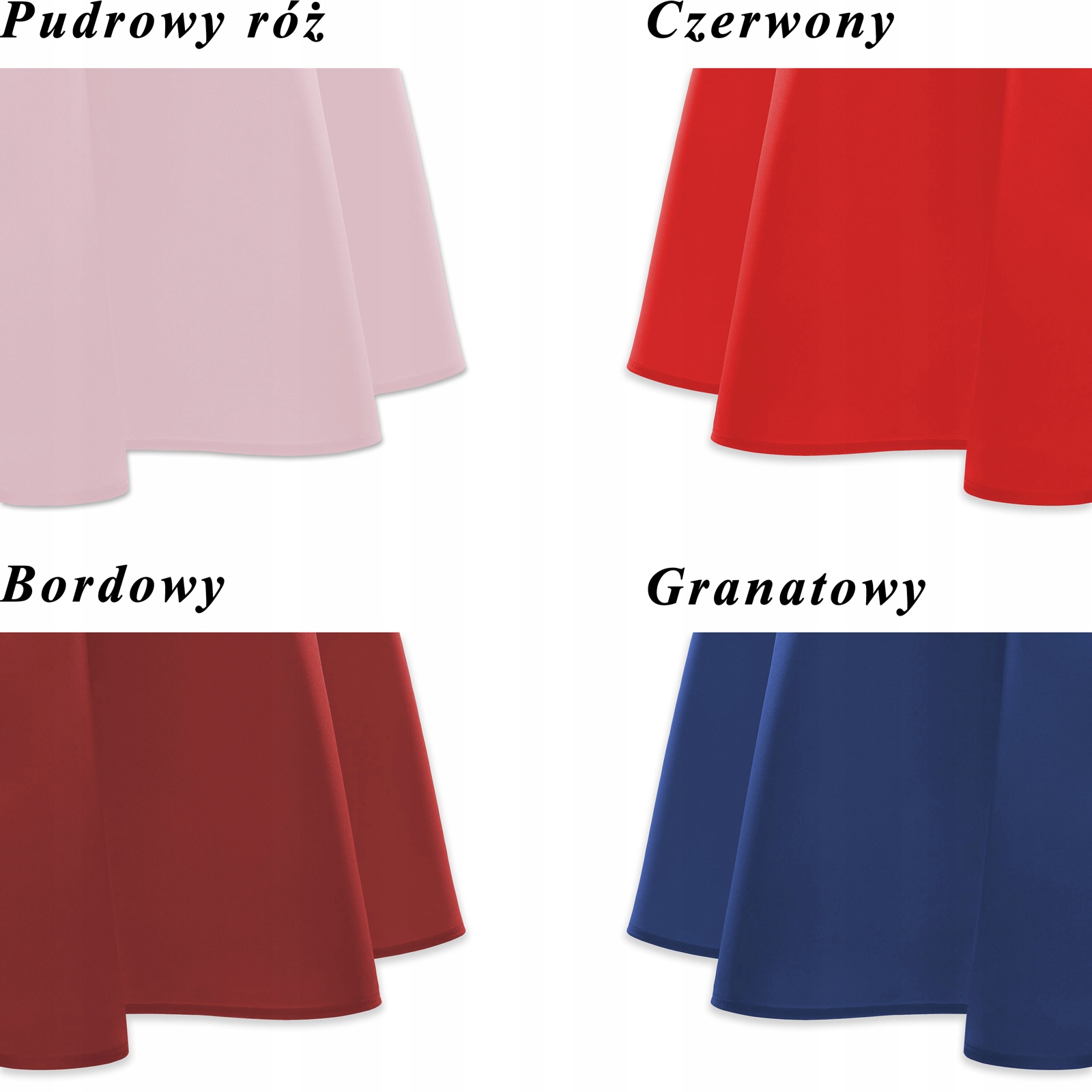 OBRUS PLAMOODPORNY 4 SEASONS - KOŁO 120 CM KOLORY Kształt okrągły