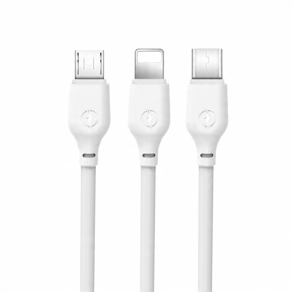 

Xo Kabel 1m 3w1 Usb do MicroUSB Usb-c Lightning