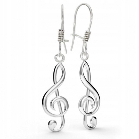 

Kolczyki Nutki Klucz Wiolinowy Srebro 925 Nuta