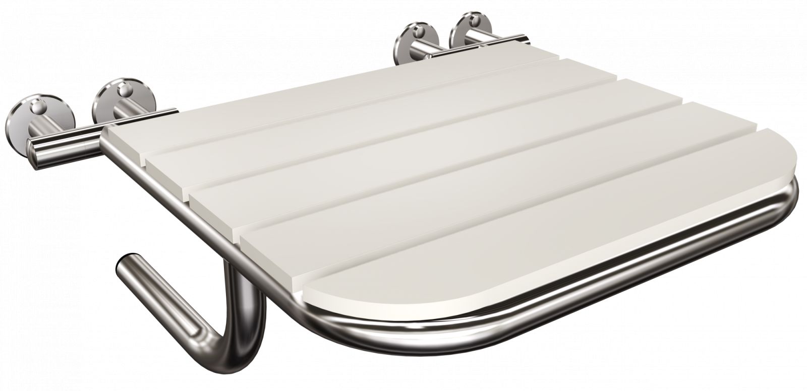 Krzesełko siedzisko pod prysznic białe składane