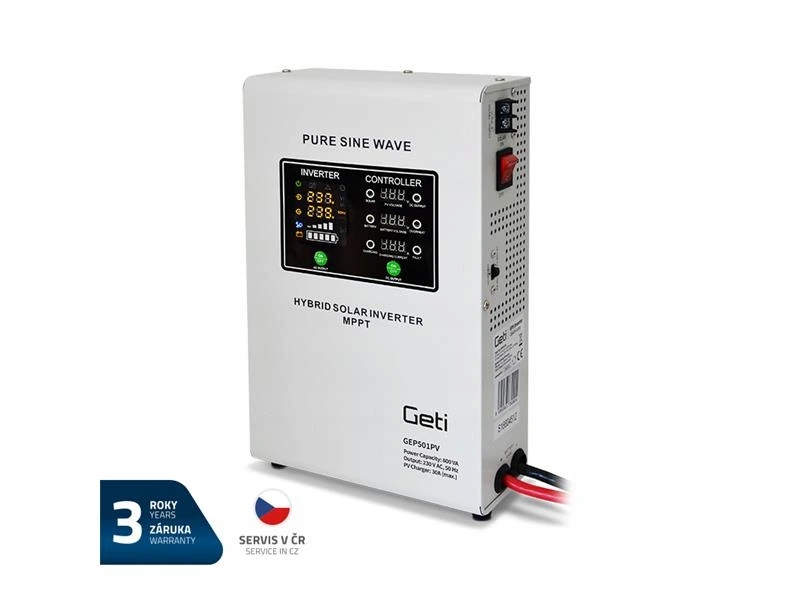 Zdroj záložný Geti GEP501PV sinus 500W nástenný (800VA)