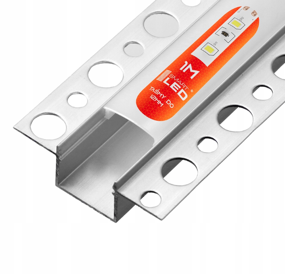 Profil LED aluminiowy do płyt GK gipsowych wpuszczany 1m regips Typ profil do LED