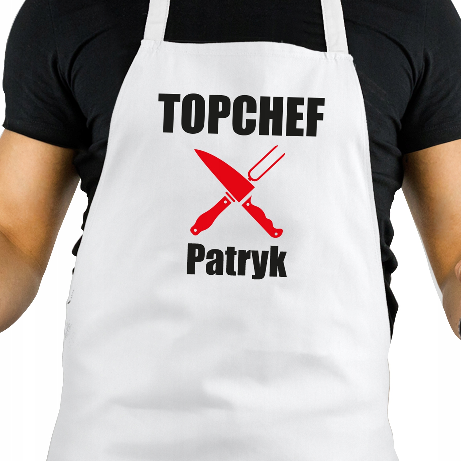 

Fartuch kuchenny męski Biały Nadruk