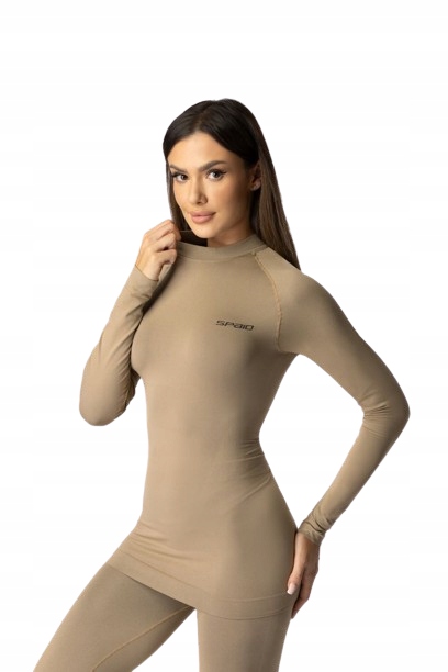 Spaio Koszulka damska termoaktywna z długim rękawem Alpha piaskowa r. M