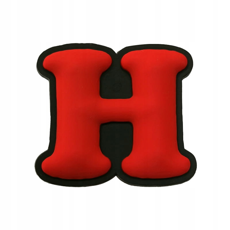 

Litera H czerwona przypinka crocs, ozdoba, kroksy