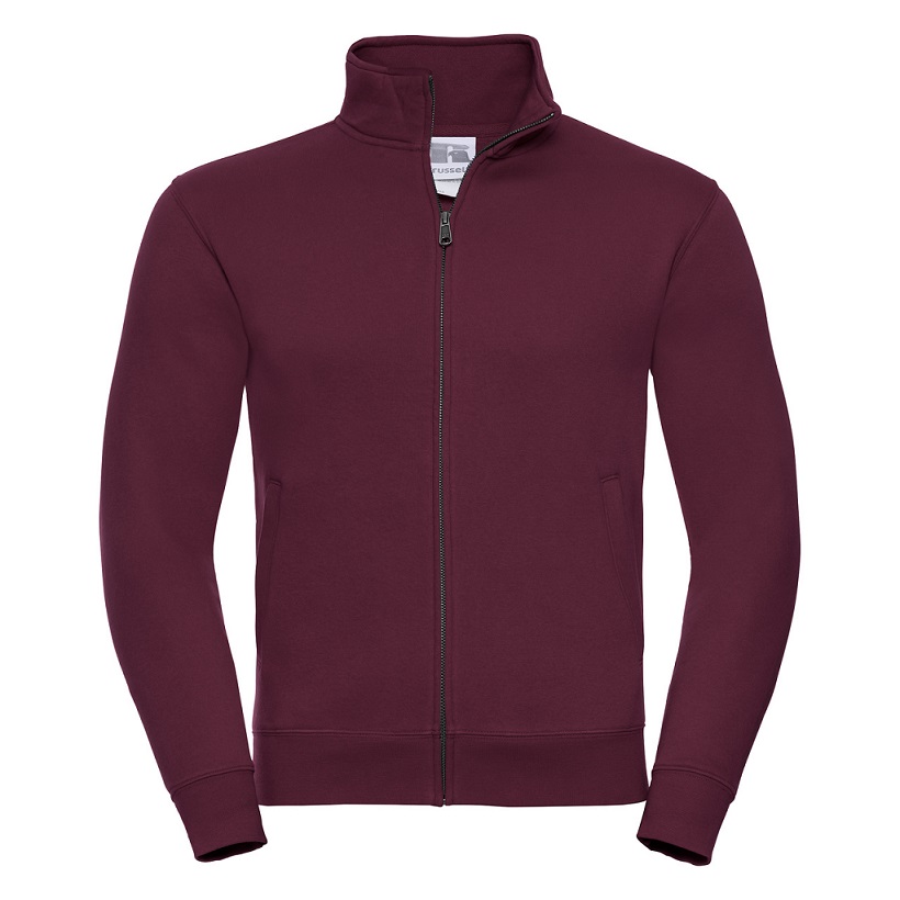 Pánská rozepínací mikina bez kapuce Aut Sweat Jacket Burgundská vel.