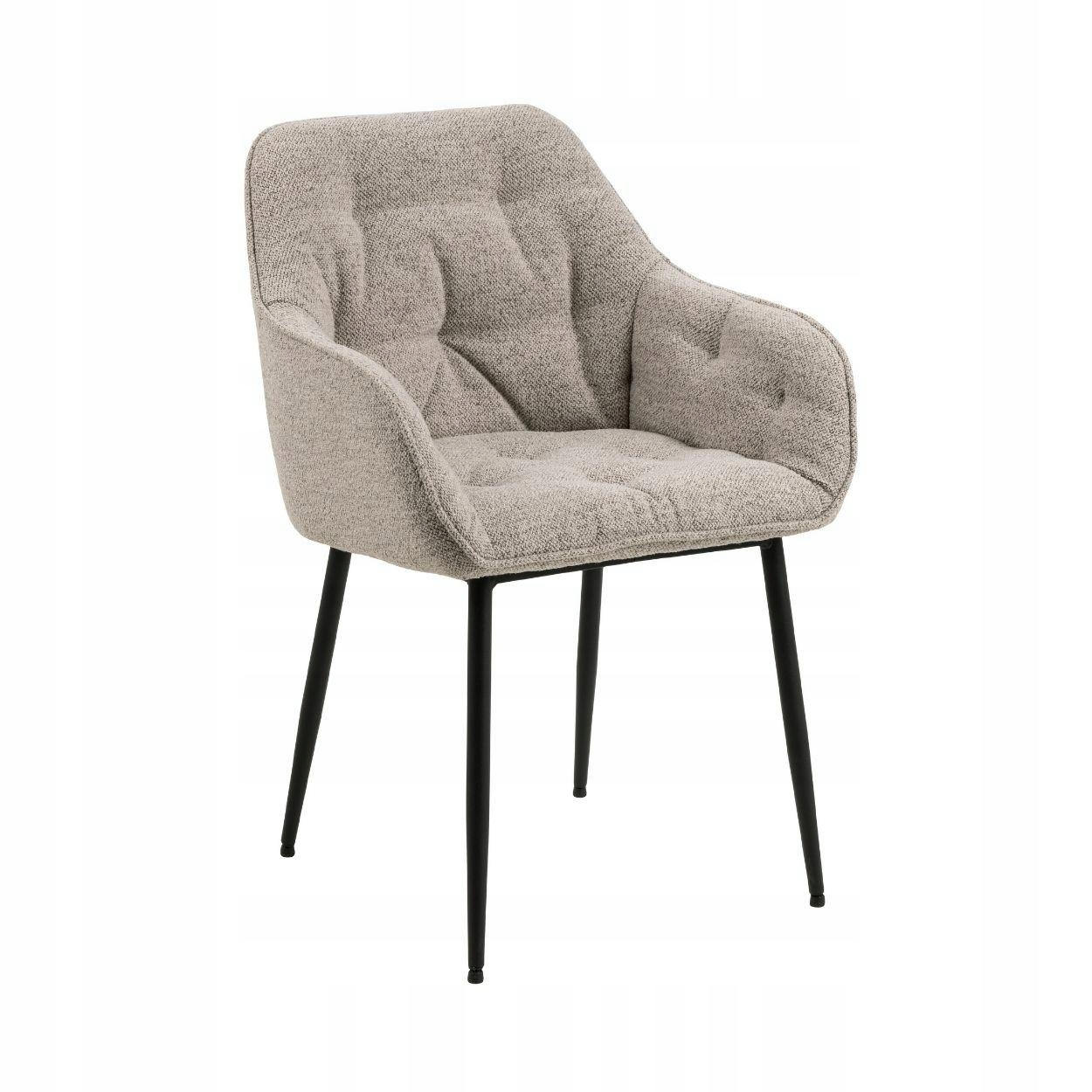 Béžová Stolička Čalúnená Stolička do obývačky a kancelárie, oceľové nohy