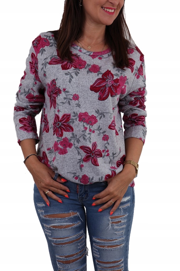 

Bluzka Lekki Sweterek Kwiatki Kwiaty Kolory *2XL