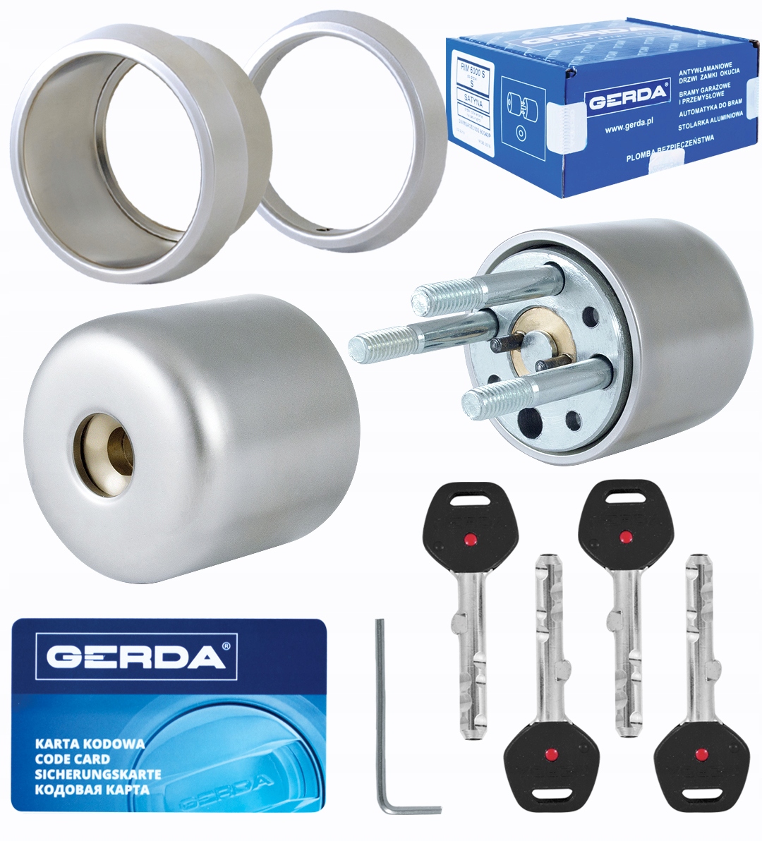 Vložka do dveří Gerda RIM6000 S saténová 45/45