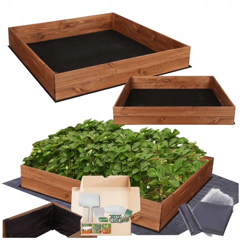 Vyvýšený záhon, truhla zeleninový záhon pařeniště, květináč, impregnace 18x120x120