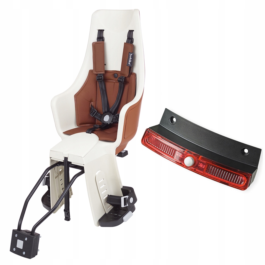 Fotelik rowerowy exclusive Maxi 1P rama cinnam Led