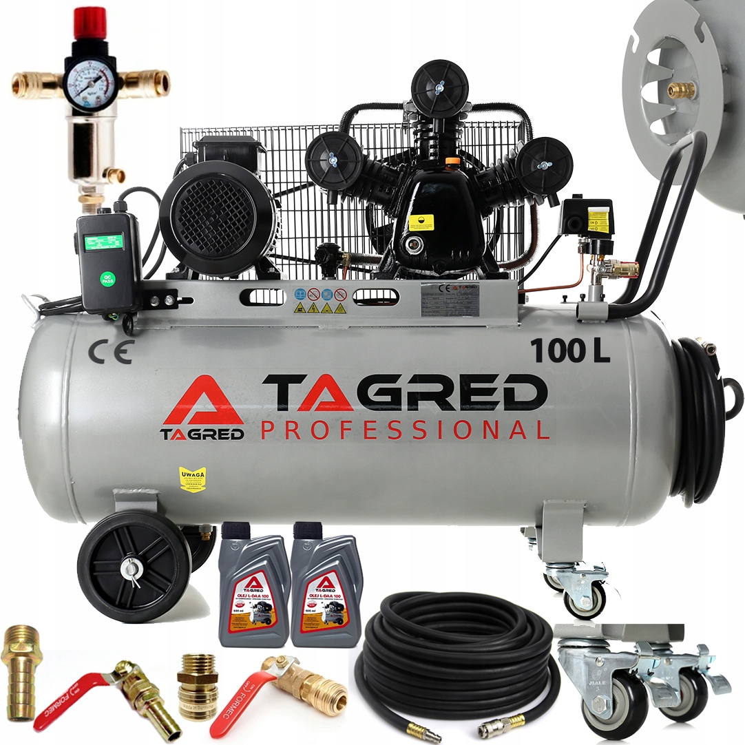 

Kompresor Sprężarka 100L 650L/M 3 Tłoki 400V Mocny