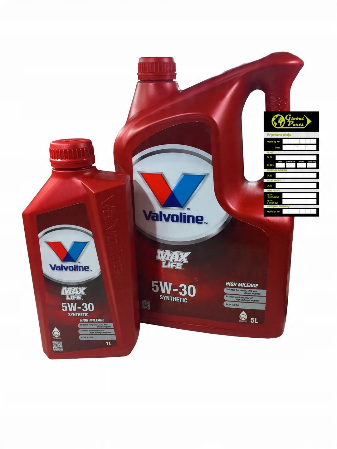 

Valvoline 5W30 Max Life Zestaw 5l+1l +zawieszka