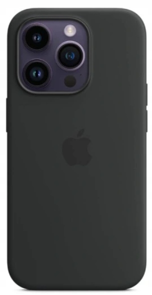 Silikonový Pouzdro Apple iPhone 14 Pro, půlnoční černý, MPTE3ZM/A, kryt MagSafe