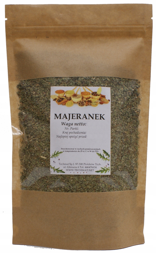 MAJERANEK Suszony Otarty AROMATYCZNY 1KG Jakość