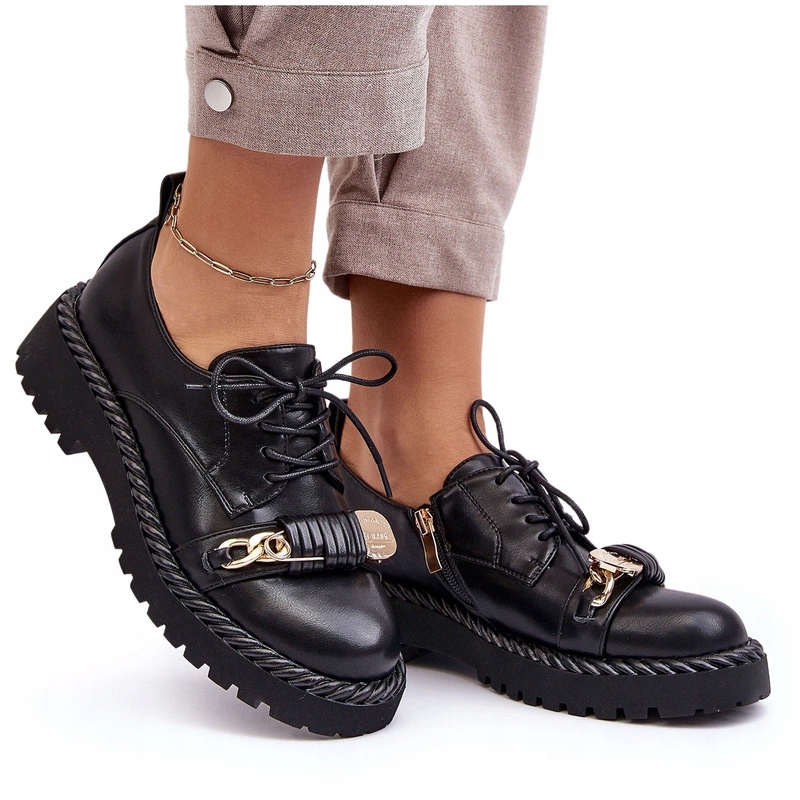 Dámské Kožené Polobotky D&a MR870-80 Černé 38