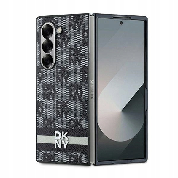 Pouzdro Dkny Chequered Pattern Printed Stripes pro Samsung Galaxy Z Fold 6 černé