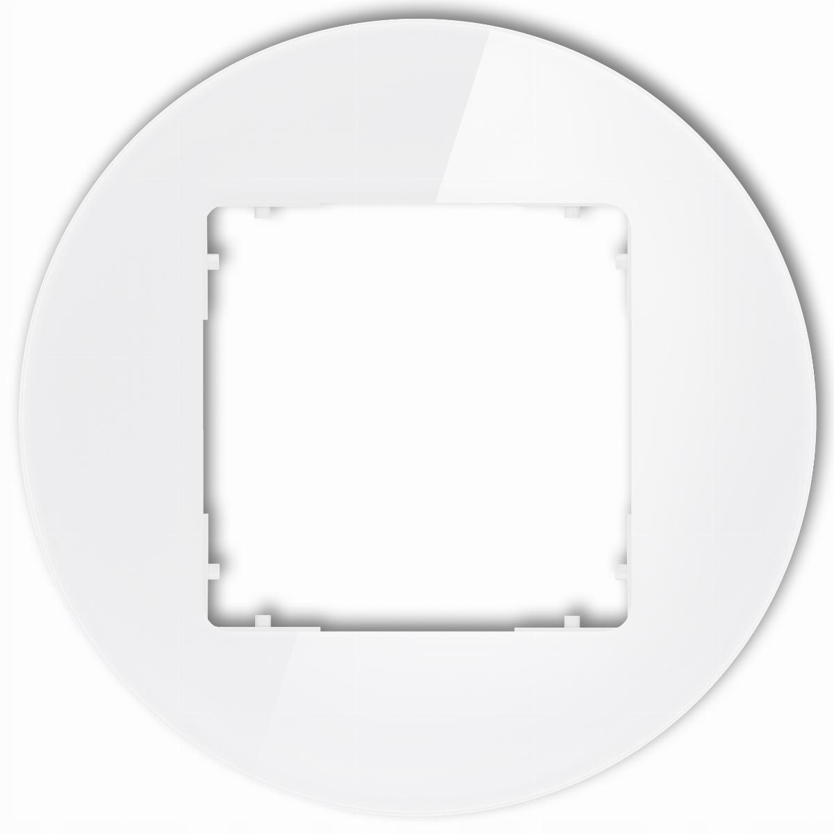 

Icon Ramka pojedyncza okrągła efekt szkła biały