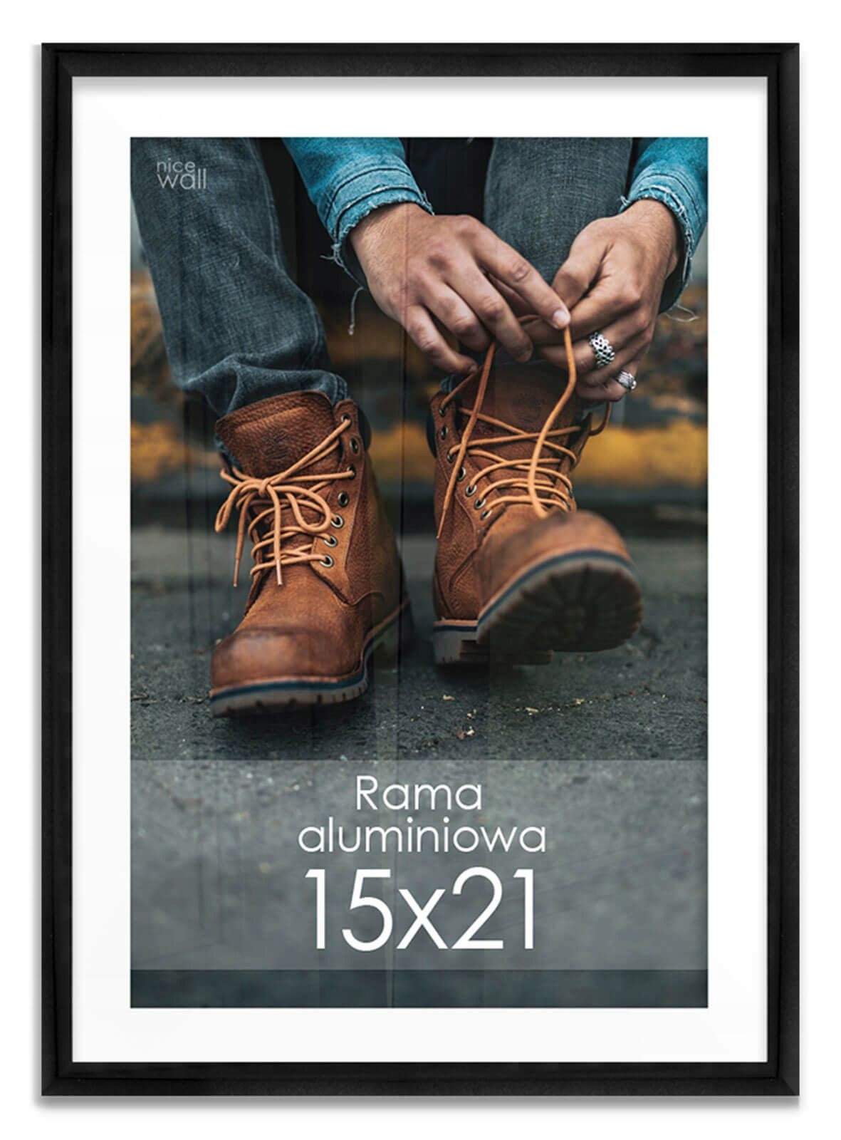 

Czarna Ramka A5 Rama aluminiowa 15x21 cm 21x15 cm