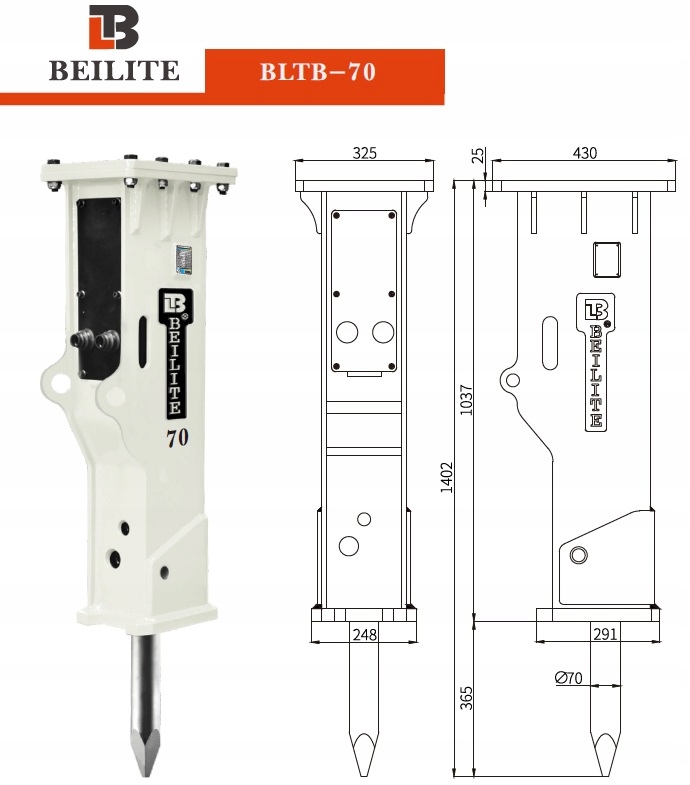Młot hydrauliczny BEILITE BLTB-70