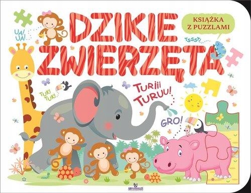 DZIKIE ZWIERZĘTA KSIĄŻKA EDUKACYJNA Z PUZZLAMI