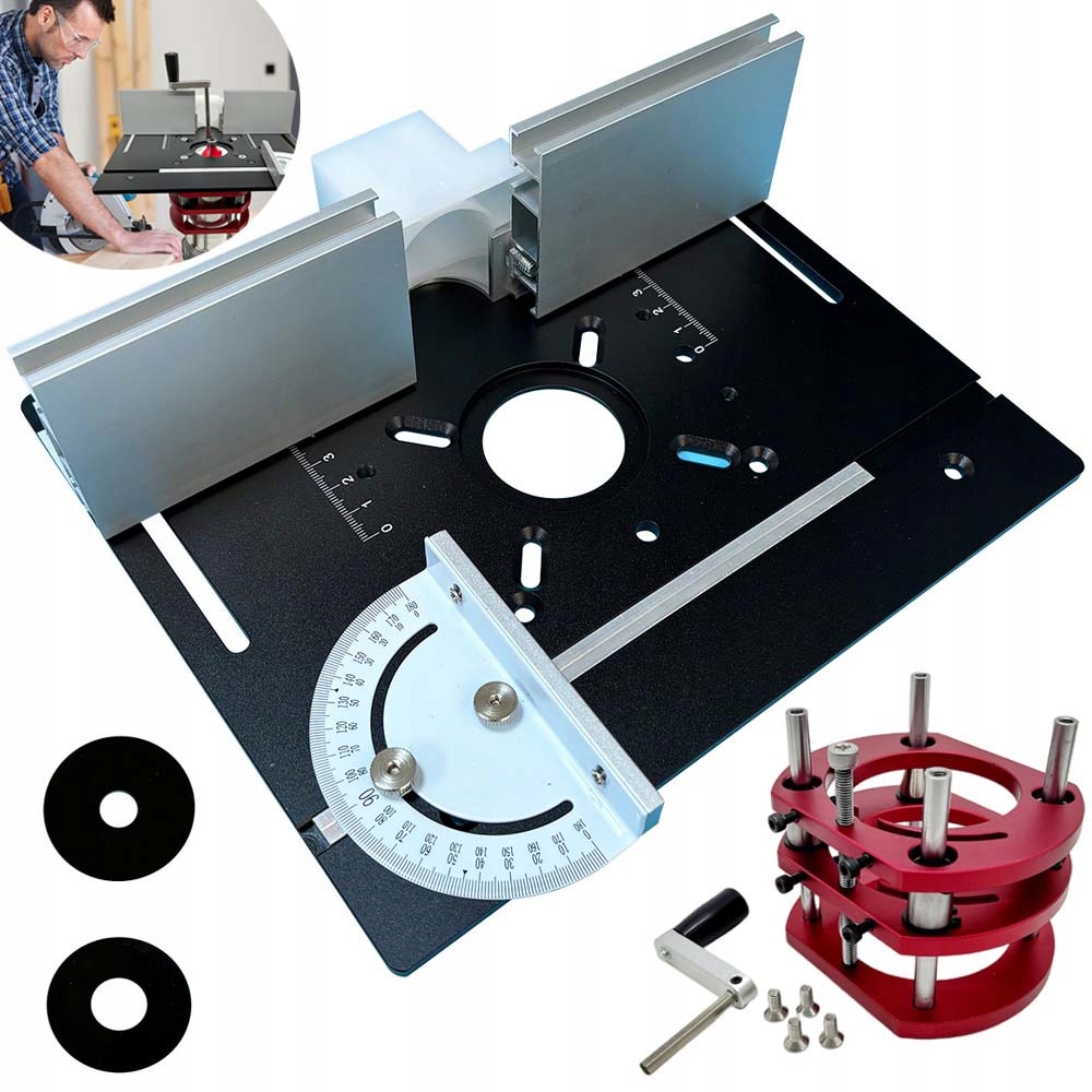 Hliníková Deska Frézovací Stůl Pro Frézování Dřeva S Zvedákem, Úhlové Pravítko