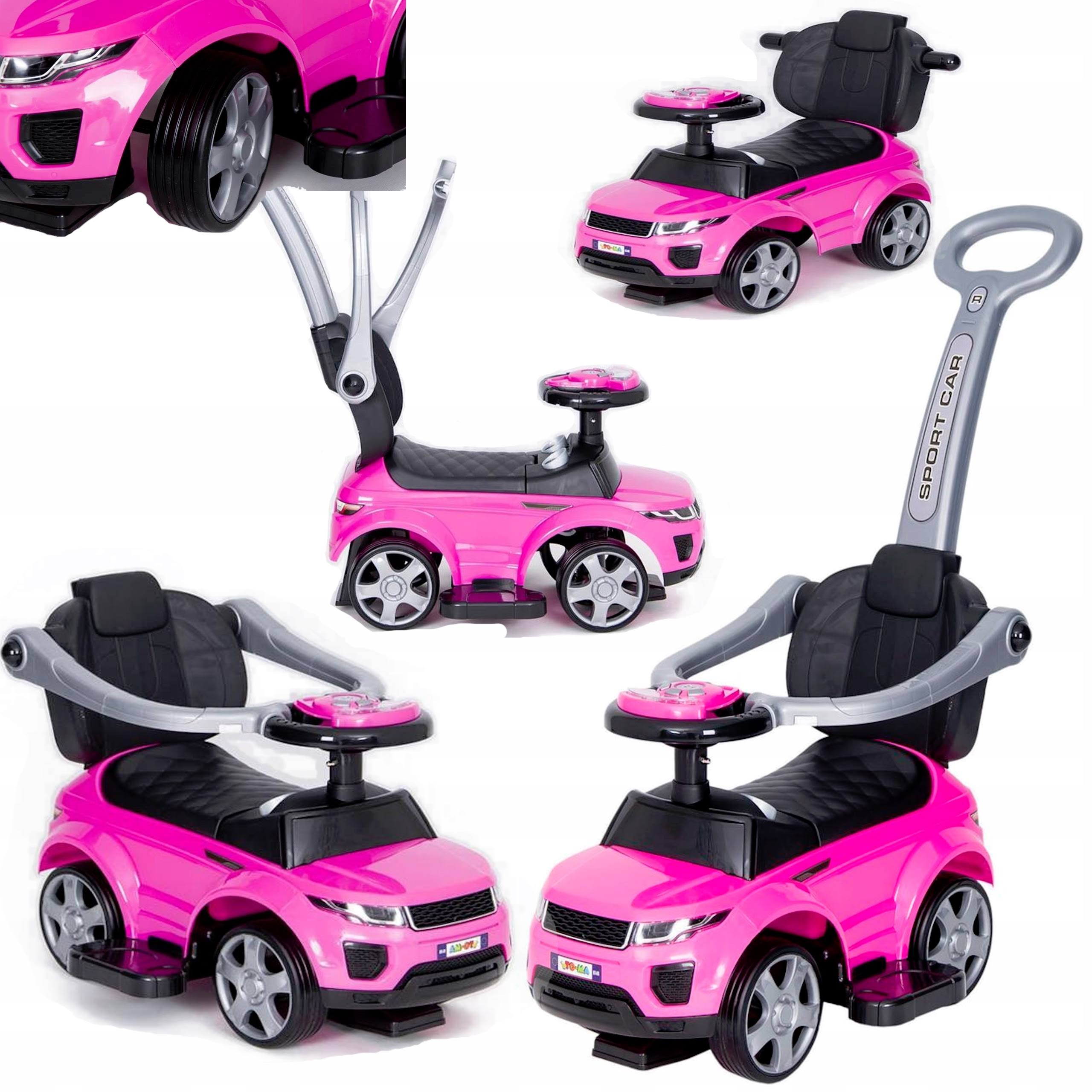 

Jeździk Pchacz Auto Sport Muzyka Róż/czarny Coil