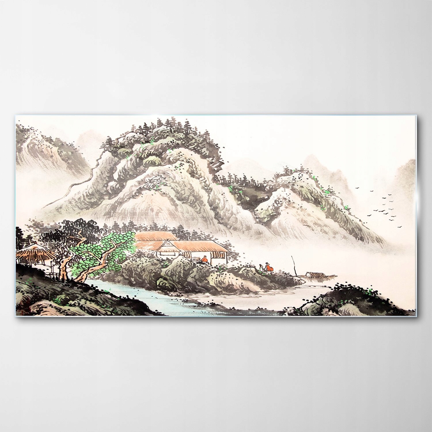 Sklenený obraz Deco Čína Krajina Akvarely 120x60